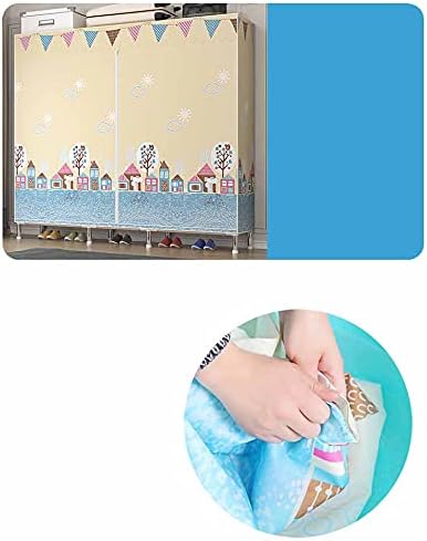 Large Locker Room Wardrobe Cloth Clothing Storage Organizer Portable Metal Hanging Rail Cupboard 172 * 163 * 45CM(Size:172 * 163 * 45CM,Color:C) (C 172 * 163 * 45CM)