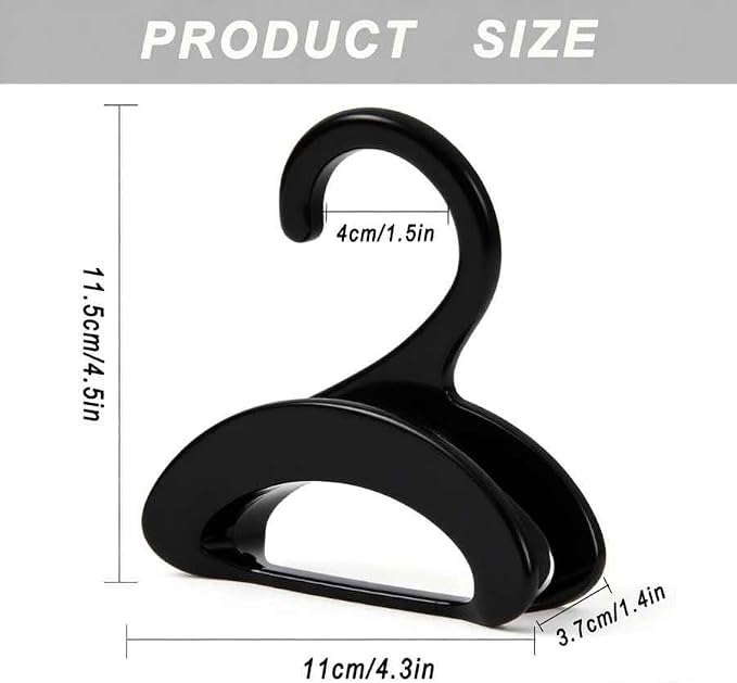 5 Pack Bag Hangers, Purse Hangers for Closet, Hooks for Organizer and Hanging Bags Handbags Belts, Multiple Units Can Be Used in Series (Black)
