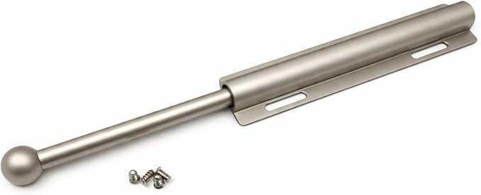 12-Inch Long Expendable and Reversible Pullout Closet Wardrobe Valet Rod with Installation screws (Matte Nickel)