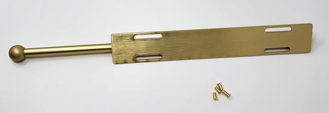 12-Inch Long Expendable and Reversible Pullout Closet Wardrobe Valet Rod with Installation screws (Matte Brass)