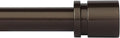Byondeth Curtain Rods for Windows 16 to 120 Inches Adjustable Length 1 Inch Diameter Window Curtain Rod with Aluminium End Cap, Antique Bronze