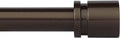 Byondeth Curtain Rods for Windows 16 to 144 Inches Adjustable Length 1 Inch Diameter Window Curtain Rod with Aluminium End Cap, Antique Bronze