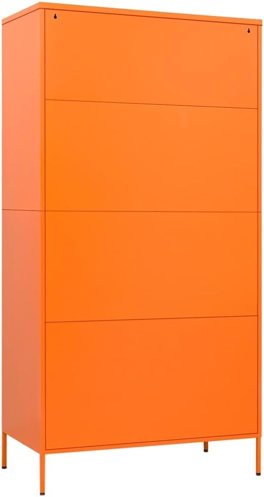 Metal Side Storage Cabinet, Employees Locker Industrial Steel Storage Cabinet with 4 Adjustable Shelves for Office, Garage, Home, 35.4"x19.7"x70.9"