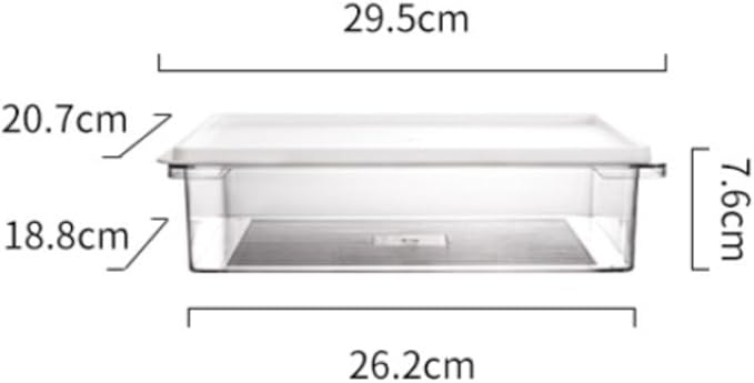 Food Storage Container Refrigerator Fresh-Keeping Storage Box Sealed Frozen Box Storage Household Portable Sub-Package Box Kitchen Refrigerator Food Organizer (Color : Clear, Size : A)