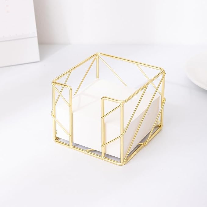 2Pcs Post sticky Note Holder + Pens Holders,Desk organizer sets,Gold Metal suit for Desk Memo,tableware,flowers,toothbrush,cute pencil holder ,Home Office decor and Accessories,Makeup Brushes Cup.
