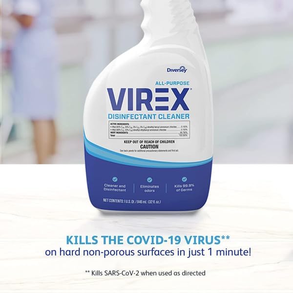 VIREX Diversey All Purpose Disinfectant Cleaner, Spray, 32 oz, 4 Pack