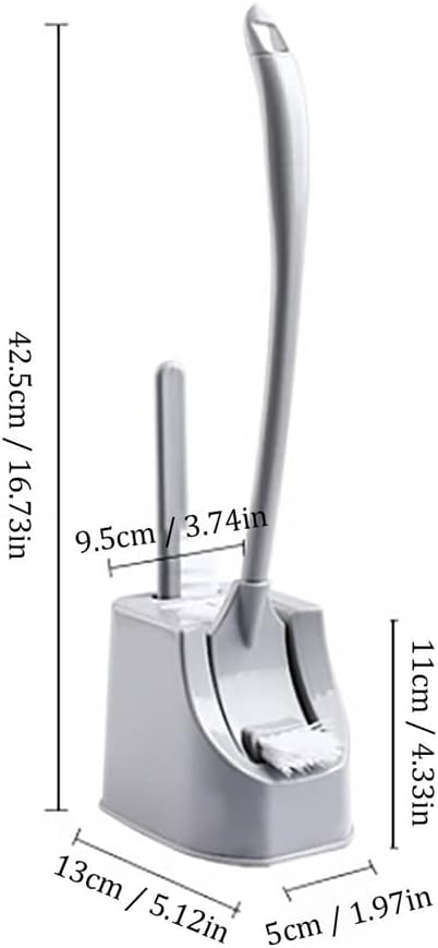 Toilet Brush 2 Pieces Toilet Brush Toilet Cleaning Kit Silicone Wall Hanging Toilet Cleaning Brush Home Bathroom Cleaning Toilet Brush Clean Tool Bathroom Toilet Brush Holder (Gray) (Gray)