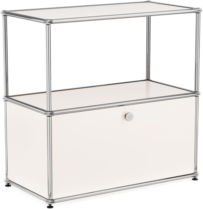 Modern Storage Cabinet White D Versatile Free-Standing Organizer for Living Room, Garage, Kitchen, Home Office Décor
