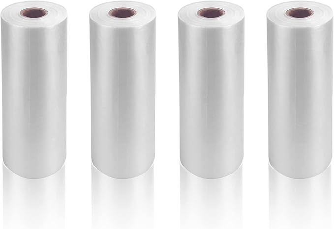 9527 Product 12" x 20" Clear Plastic Produce Bag, Food Storage Bag on a Roll, 350 Bags One Roll (4 Rolls), Freeze/Heat Clear Bag for Bread, Meat, Vegetables, Fruits