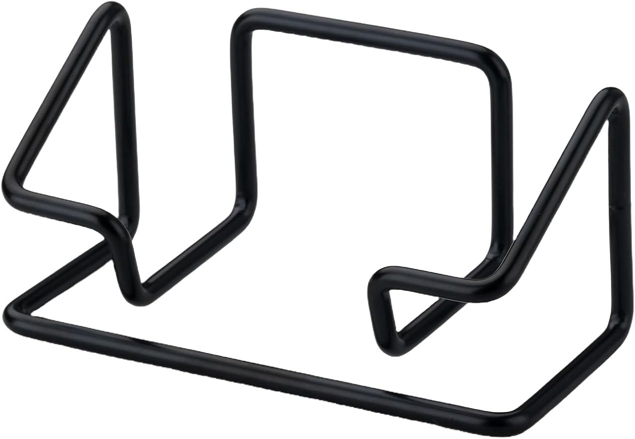Business Card Holder for Desk, Cute Metal Card Organizers and Office Desk Accessories for Men and Women (Black)