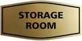 Signs ByLITA Fancy Storage Room Sign (Brushed Gold) - Large 1 Pack