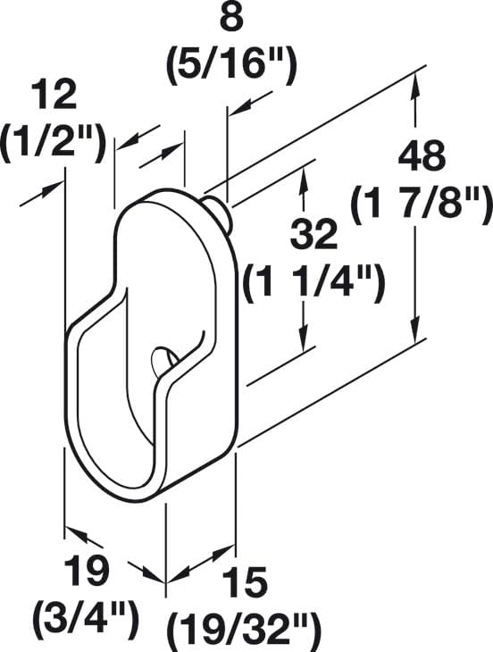Chrome Oval Closet Rod with End Supports (Chrome, 48" Wide Space)