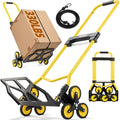 Upgraded Stair Climbing Hand Truck Dolly, 330Lbs Heavy Duty Folding Shopping Cart with Wheels, Stair Climbing Personal Shopping Cart with Bag for Moving, Groceries, Luggage, Travel & Office