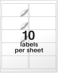 2" x 4" Shipping Address Labels for Laser Inkjet Printer, Mailing Label White for Package or Envelope, Printable Label Sheet 5163 8163 (50 Sheets 500 Labels)