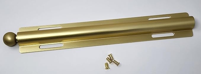12-Inch Long Expendable and Reversible Pullout Closet Wardrobe Valet Rod with Installation screws (Matte Brass)