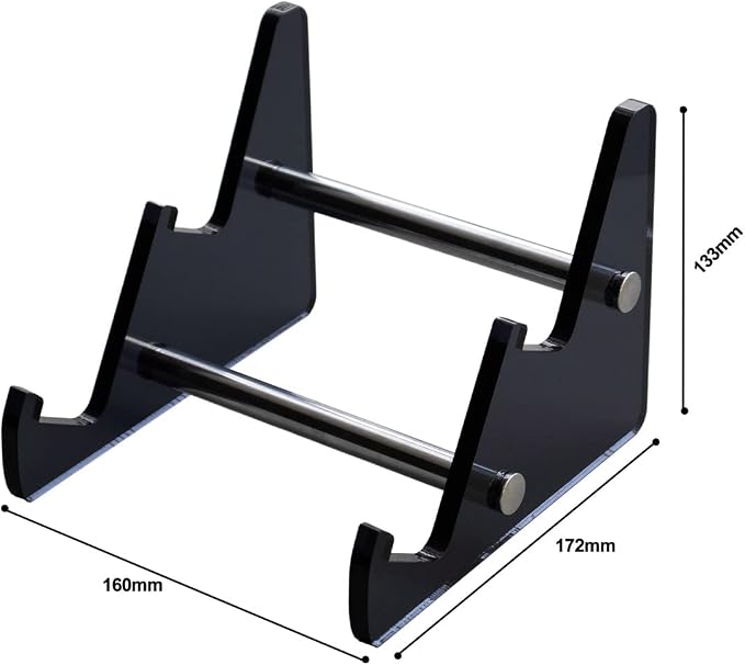 Sumgsn Keyboard Display Stand, Keyboard Storage Stand, Keyboard Holder, Black Transparent Acrylic Stand for Two Mechanical Keyboard