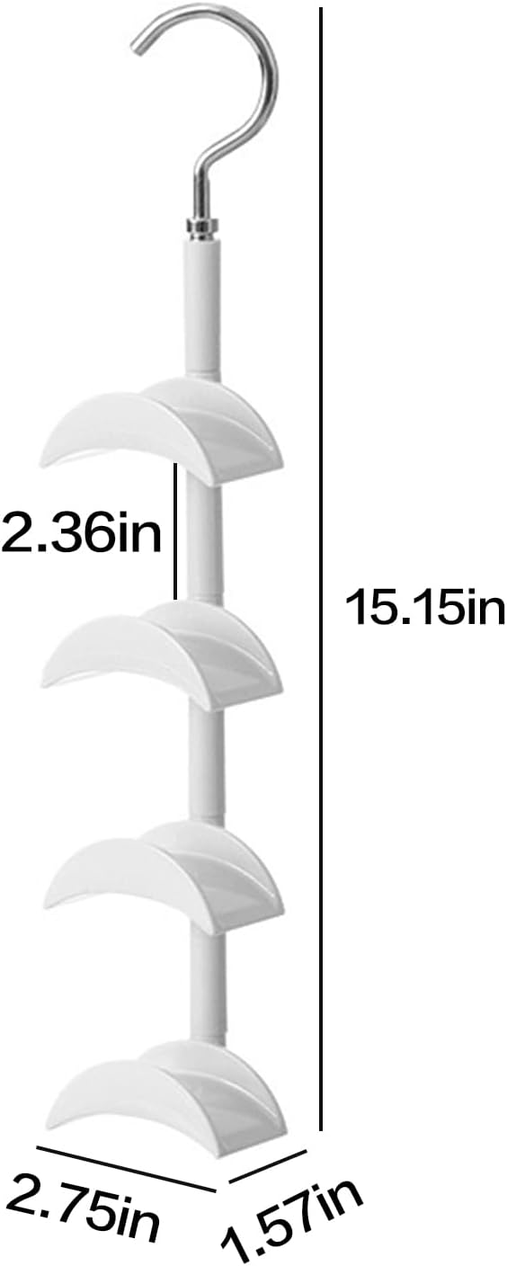 Purse Organizer Purse Organizer for Closet Purse Hanger-360 °Rotation,Curved Design, No Fear of Deformation of The Bag Strap，Premium and Smooth Purse Hook Closet (White 2 Pieces)