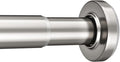AmazerBath 31-46.5 Inches Spring Tension Shower Curtain Rod, Short Shower Rod Rust Proof Bathroom Curtain Rod, Adjustable Shower Tension Rod No Drill Easy Segmented Installation, Nickel