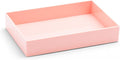 Poppin Stackable Medium Accessory Tray - Modular Lacquer Desk Trays for Office Organization, Color-Coordinated Office Supplies for Desk, Paper Trays (Blush Pink, Medium Accessory)