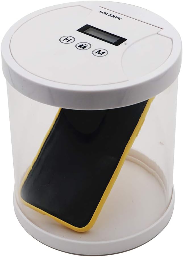 Multi-Purpose Timed Lock Box Kitchen Storage and Piggy Bank Containers to Prevent and Control Mobile Phone Addiction, Prevent Excessive Smoking (15 * 17)