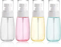 Refillable Cosmetic Spray Bottles for Fine Mist Plastic Empty Clear Refillable Travel Container Essences Rose Water Mister (2 Ounce,60ML)