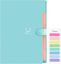 Forvencer Accordion File Organizer, Letter Size, 5 Pocket Expanding File Folder, Cute File Folder with Labels, Portable File Organizer for School Office Supplies, Folders for Documents, Jade