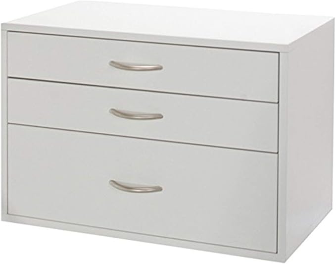 Organized Living freedomRail 3 Drawer OBox - White
