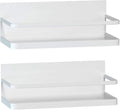 Magnetic Spice Rack, Magnet Refrigerator Spice Shelf Organizer for Spices, Jar of Olive Oil, Cooking Oils, Salt, Pepper, Perfect Space Saver for Small Kitchen, White, 2 Pack