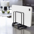Cutting Board Organizer, Cutting Board Holder Rack, Baking Cookie Pan Sheets for Cabinet Storage or Kitchen Counter (Black)