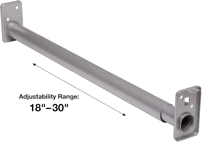 Knape & Vogt Closet Pro HD RP0022-18/30 Adjustable Closet Rod, 18-Inch to 30-Inch, Platinum (Pack of 10)