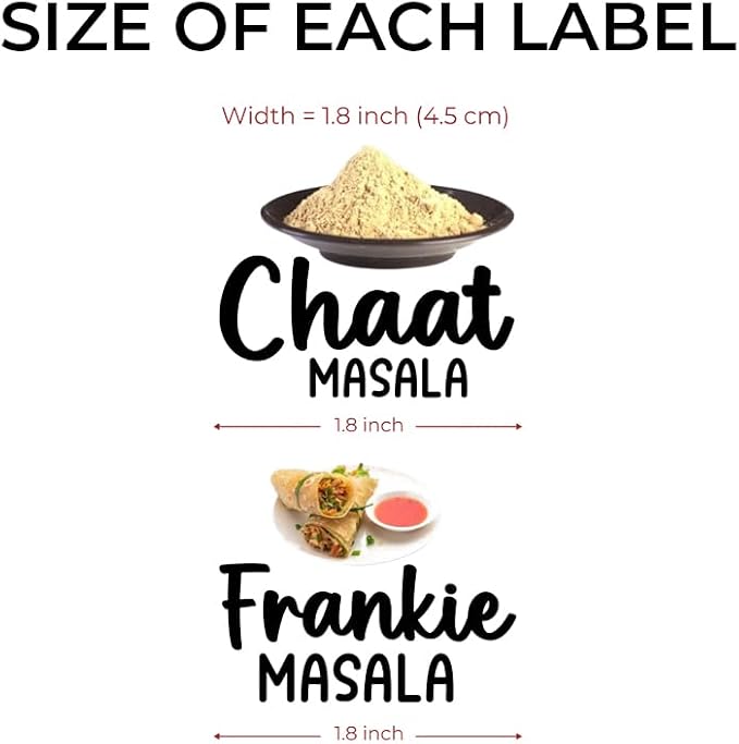 Indian Kitchen Labels Set, 116 Labels, South Asian Spice and Pantry Organization Stickers