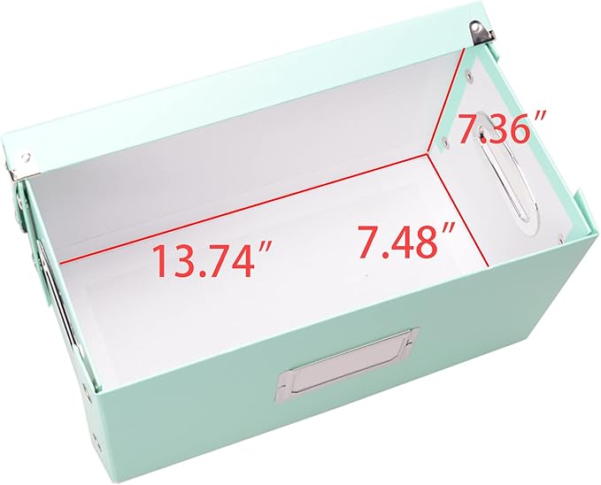 Snap-N-Store Vinyl 45 Record Box, for 45 RPM Vinyl Storage, 8.25 x 7.5 x 14.5 Inches, Mint, SNS02417