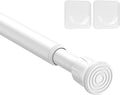 Small Tension Rod 26-39inch 1Pack White Tension Curtain Rod Adjustable Spring Curtain Rods No Drilling Expandable Pressure Curtain Rods for Windows,Closets,Doorway,Kitchen
