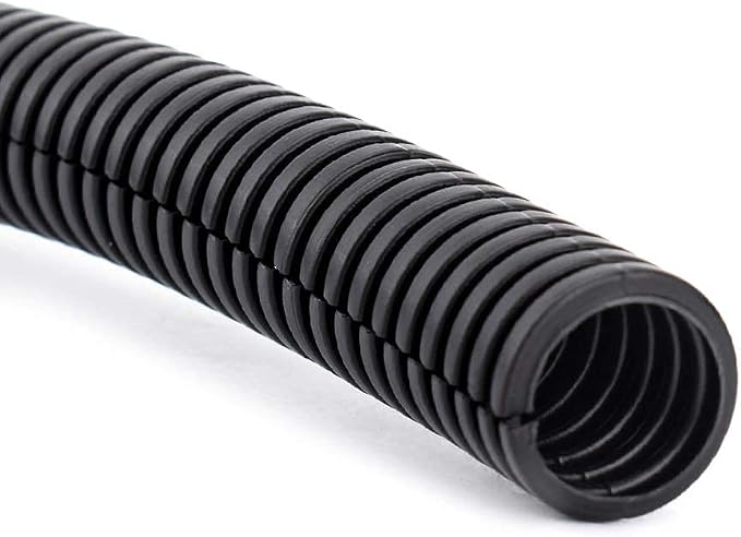 ZhiYo 50 FT 1/4" Wire Loom Split Tubing Auto Wire Conduit | Flexible Cover, High Temperature Heat Resistant -40F to 257F, Plastic Cover for Electrical Wires & Cables