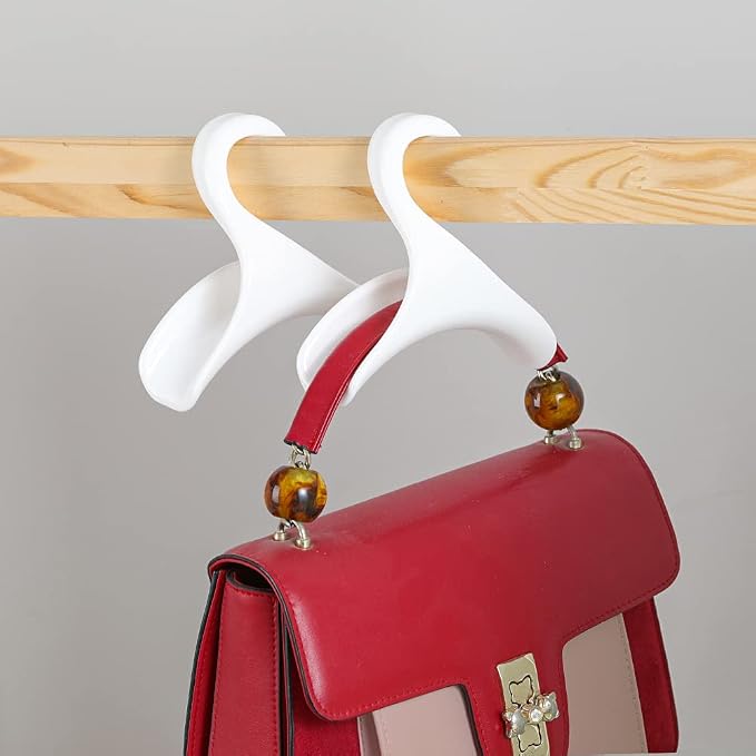 Purse Hanger Hook bag Rack holder - handbag hanger organizer Storage - Over The Closet Rod hanger for Storing and Organizing Purses | Backpacks |Satchels | Crossovers | Handbags | Tote（4 pack）