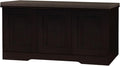 DINZI LVJ Shoe Bench, Entryway Storage Bench with Doors, Cushion, 3-Tier Shoe Rack with 9-Cubby, 39.4" L x 13.8" W Shoe Organizer Cabinet, Fully Adjustable Shelves, Living Room, Bedroom, Espresso