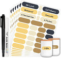 Spice Labels with 2 Markers, Waterproof Colored Chalkboard Label Stickers for Condiment Bottles Mason Jars Food Containers Cannings Storage Bins Removable Write-on Kitchen Labels 192pcs