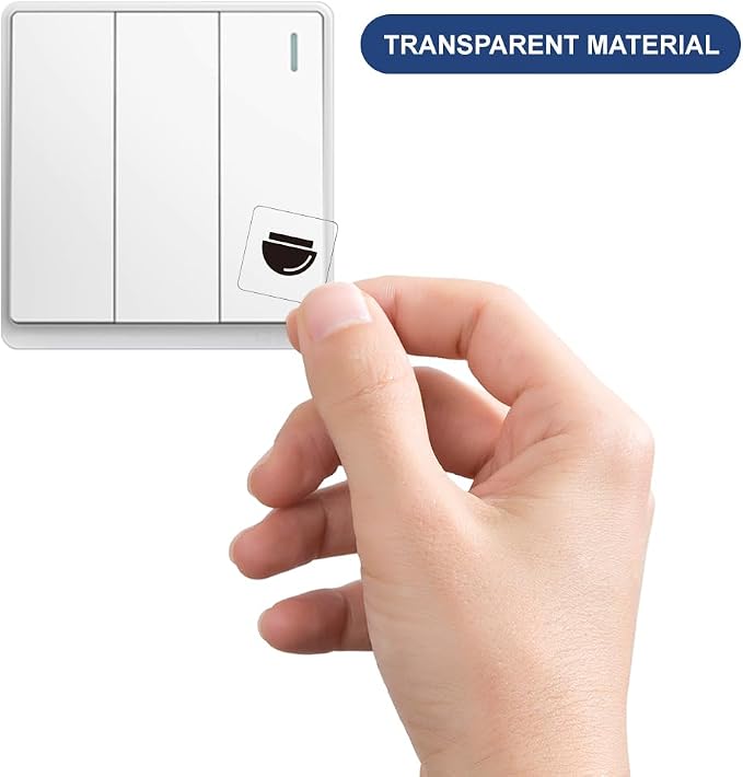 400 Pcs Light Switch Sticker Labels, 40 Designs Transparent Switch ID Stickers Switchboard Label Decals for Home, Kitchen, Bathroom, Office School, 19x19mm