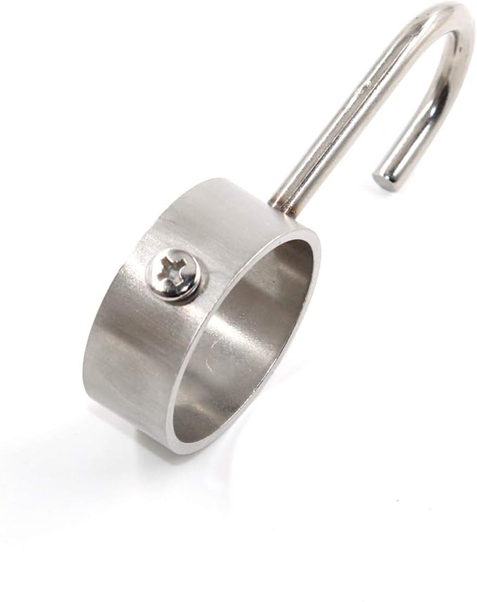 Stainless Steel Kitchen Hanger Hooks,Heavy Duty Rod Tube Rail Hanger Hooks for Hanging Pots and Pans,Towels,Oven Mitts,Fits for 25mm/1" Dia Rod,6 Pack (25mm Diameter)