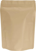 100PCS Smell Proof Resealable Pouch Bags,ULIFESTAR Aluminum Foil Flat Food Storage Bag,Sealable Pcsaging Zipper Pouches with Tear Notches for Pcsaging Lipgloss,Jewelry,etc(14*20cm/5.51*7.87",Gold)