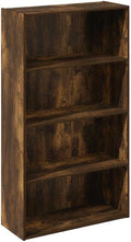Furnifact Amber Pine Bookcase with Sturdy Wooden Construction, Versatile Storage Unit, Stylish Warm Finish, Ideal for Living Room or Office Decor