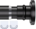 Small Tension Rod 18-32 Inches Black Shower Curtain Rod Heavy Duty Spring Short Tension Curtain Rod No Drilling Adjustable Shower Rod for Closet