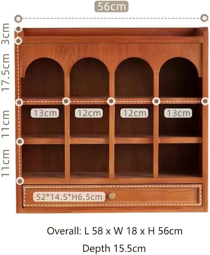 Closet Organizers and Storage 3 Tier Coffee Mug Cabinet Organizer with Drawer Wooden Cupboard Water Cup Storage for Countertop,Holds 12 Mugs-Kitchen Storage Cabinet Convenient,Neat and Beauti