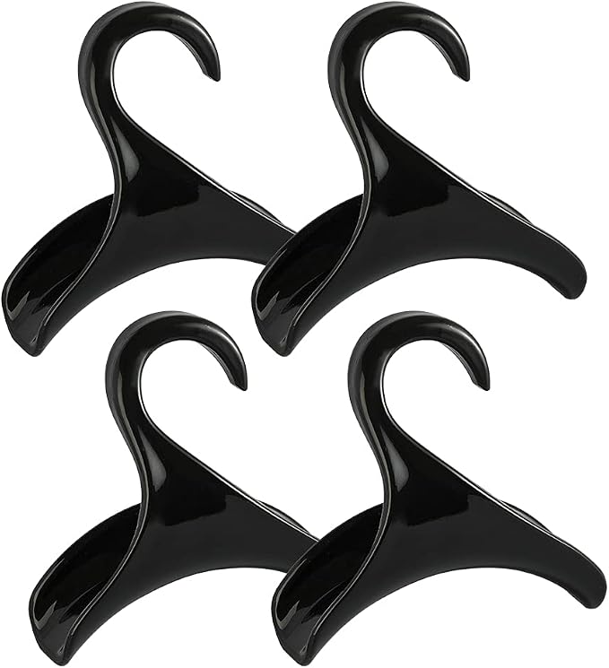 Purse Hanger for Closet Rod - Handbag Storage Organizer - Acrylic Hangers for Hanging Purses, Backpacks, Satchels, Crossovers, Totes (4 Pack)