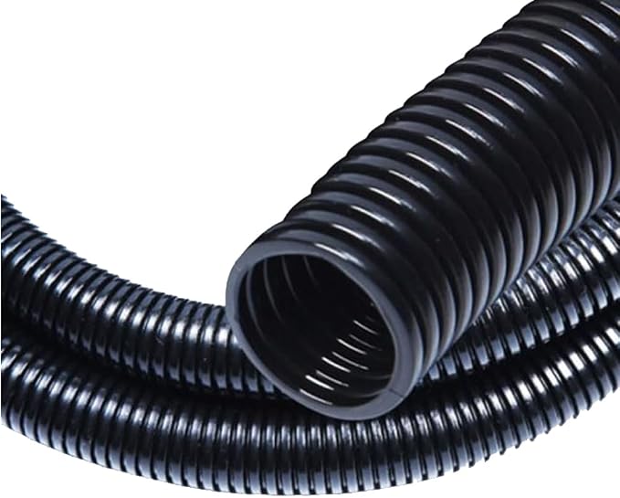 30 FT 1/2” Wire Loom Split Tubing,Dog Cat Cord Protector,Split Wire Loom Tubing Wire Conduit – Black (30FT 1/2")