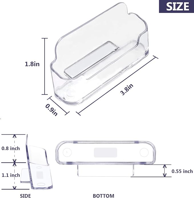 vrupin Business Card Holder for Desk - 8 Pack Acrylic Business Card Holder , Fits 30-50 Business Cards Display Business Card Stand Desktop Business Card Holders for Exhibition