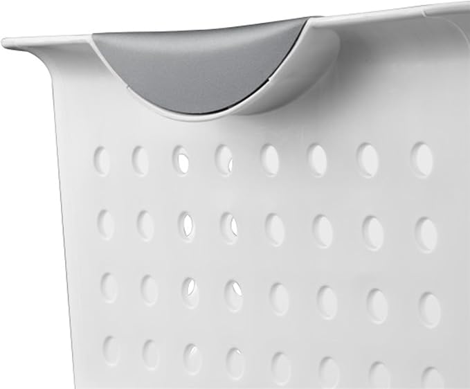 Sterilite 6-Pack Medium Ultra Basket, Open Top Plastic Storage Organizer, White - Classic Baskets for Organizing Countertops, Pantry Shelves, Kitchen Cabinets, Laundry Rooms or Home Offices