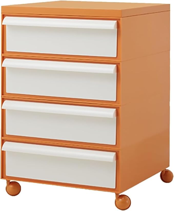 ELEFOCUS 5 Stackable Plastic Storage Bins, rotatable Storage cabinets and Drawers, Bedside Storage Units(Size:42x42x64cm(17x17x25inch),Color:A)