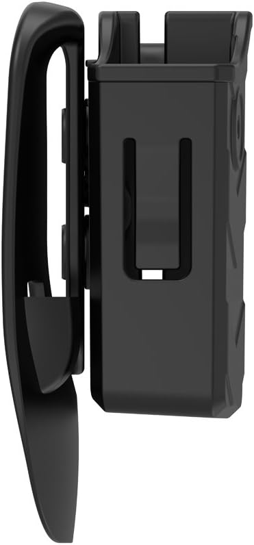 Universal Double Magazine Pouch, 9mm .40 Double Stack Mag Holder | Adjustable Retention Cant,Tactical Polymer Ammunition Holster for Quick Pull Duty Use, 1.5''-2'' Belt Clip