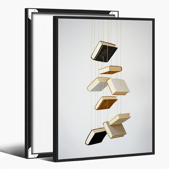 Minimalist Book Art Aesthetic Poster Canvas Wall Art Decoration Living Room Home Decor Bedroom Decoration Poster black framed24x36inch